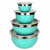 4pcs Stainless Steel Canister Aqua