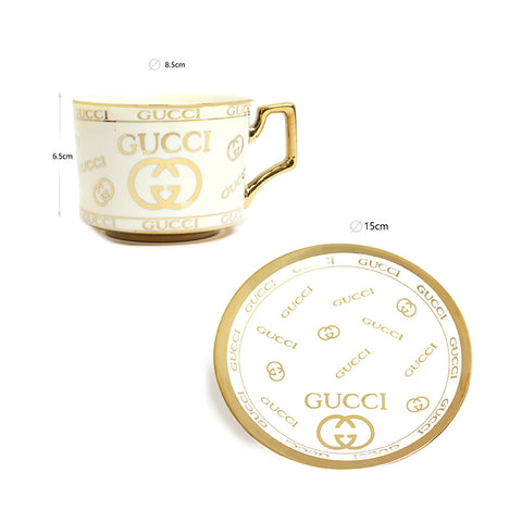 6-Piece Gucci Tea Cups with Saucers Set