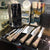7 Piece Professional Stainless Steel Kitchen Knife Set with Revolving Block