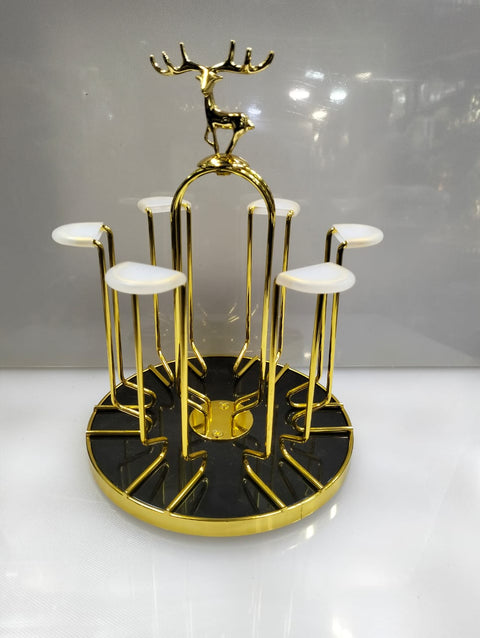 Golden Metal  Glass Cup Holder