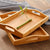 Solid Bamboo Wood Serving Tray ( Set of 3 )
