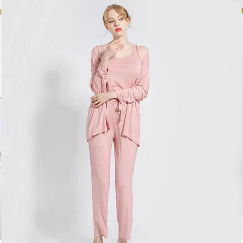 3 PCS VISCOSE NIGHTWEAR FOR HER ( Baby PInk )