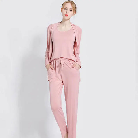 3 PCS VISCOSE NIGHTWEAR FOR HER ( Baby PInk )